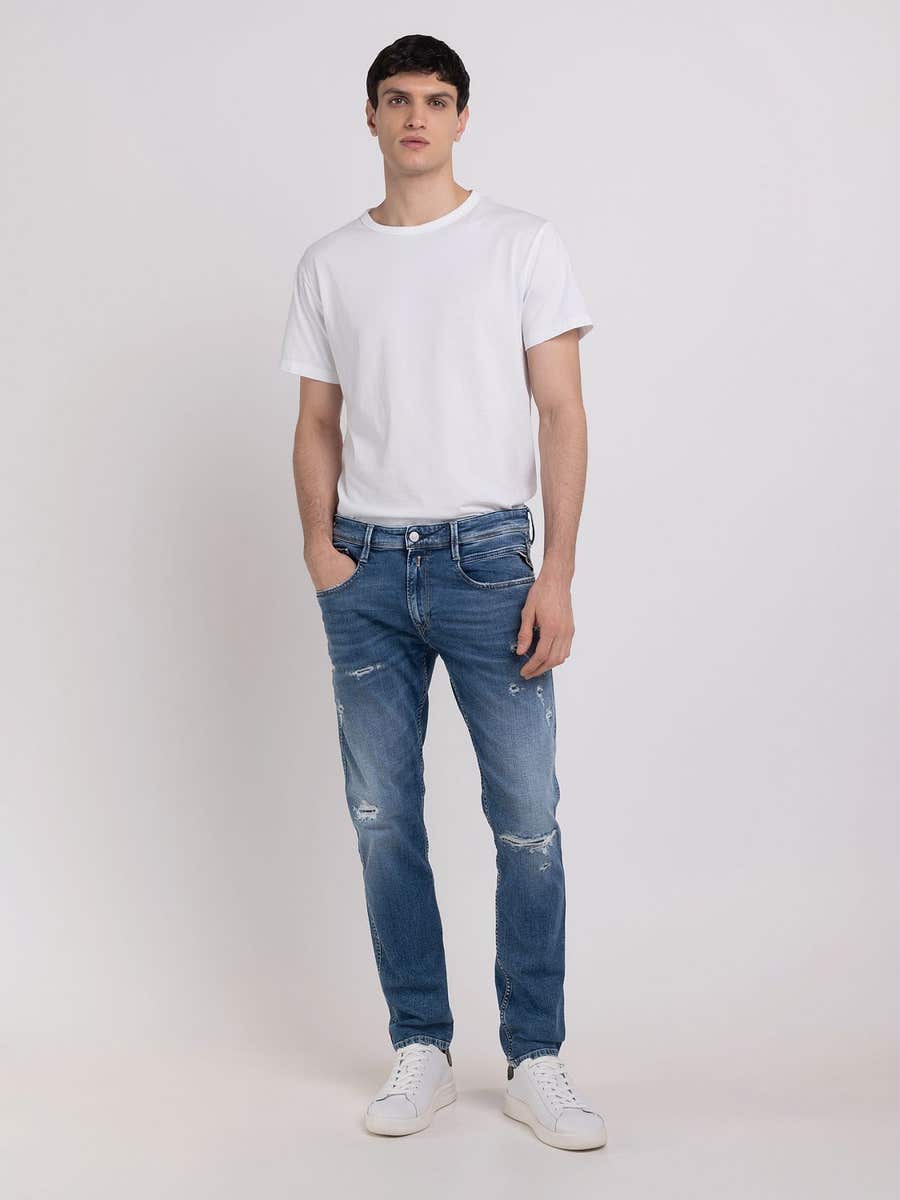 REPLAY Slim fit Anbass jeans M914Y .000.573 564 MEDIUM BLUE 1