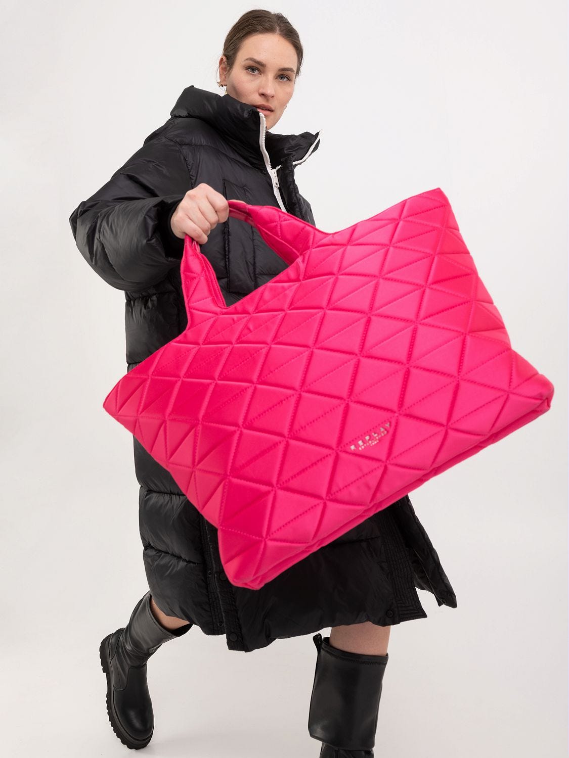 Bolso shopper acolchado zara outlet