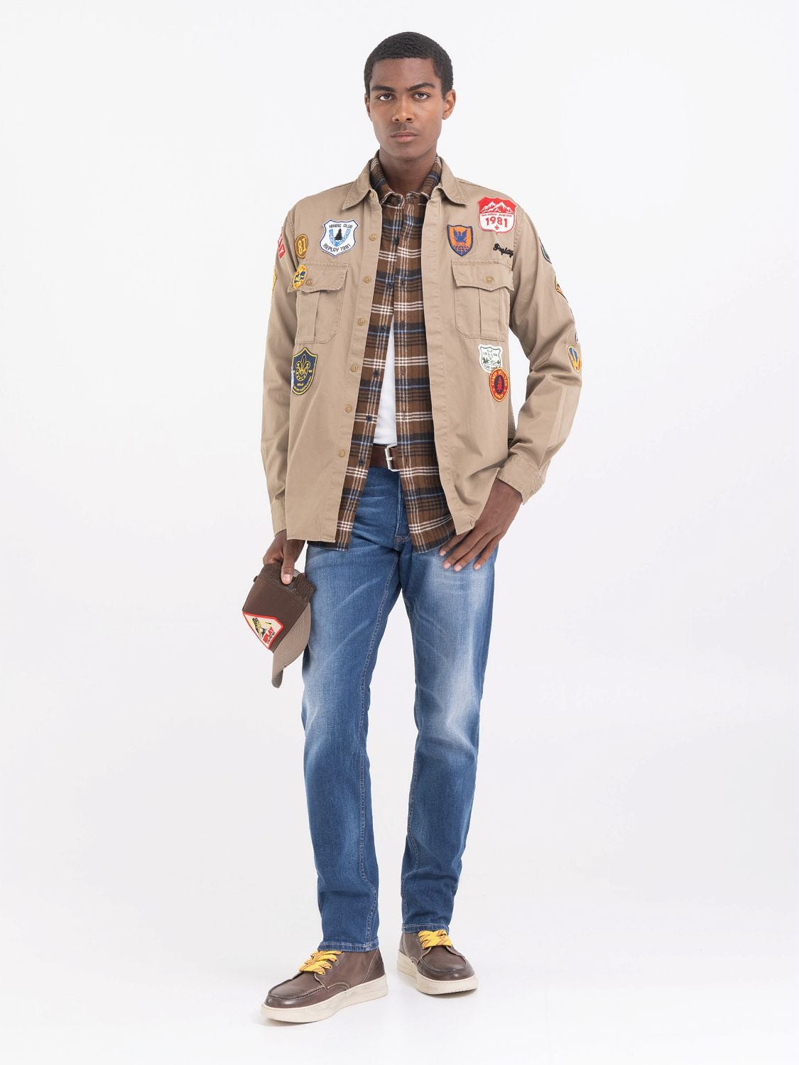 Camisa replay militar store