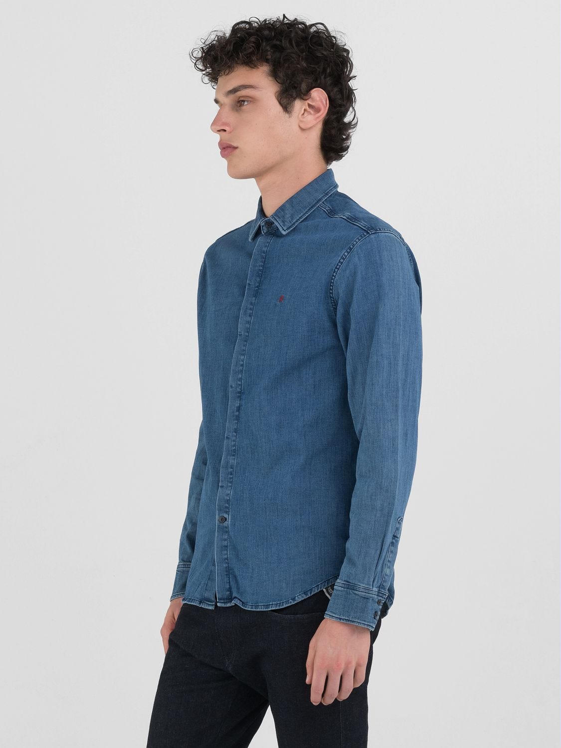 Camisa vaquera slim fit clearance