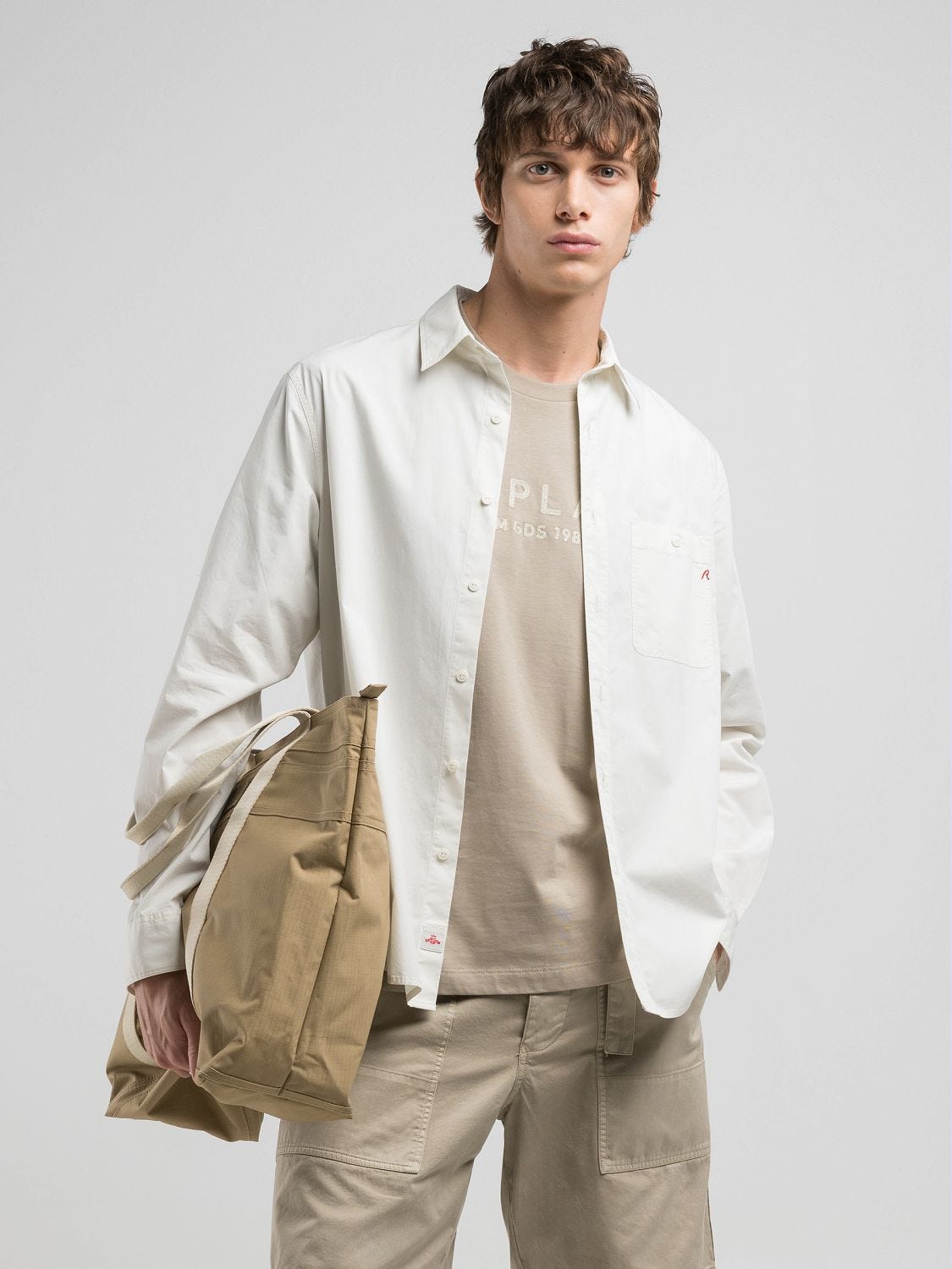 Regular-fit shirt Off white | Replay Jeans