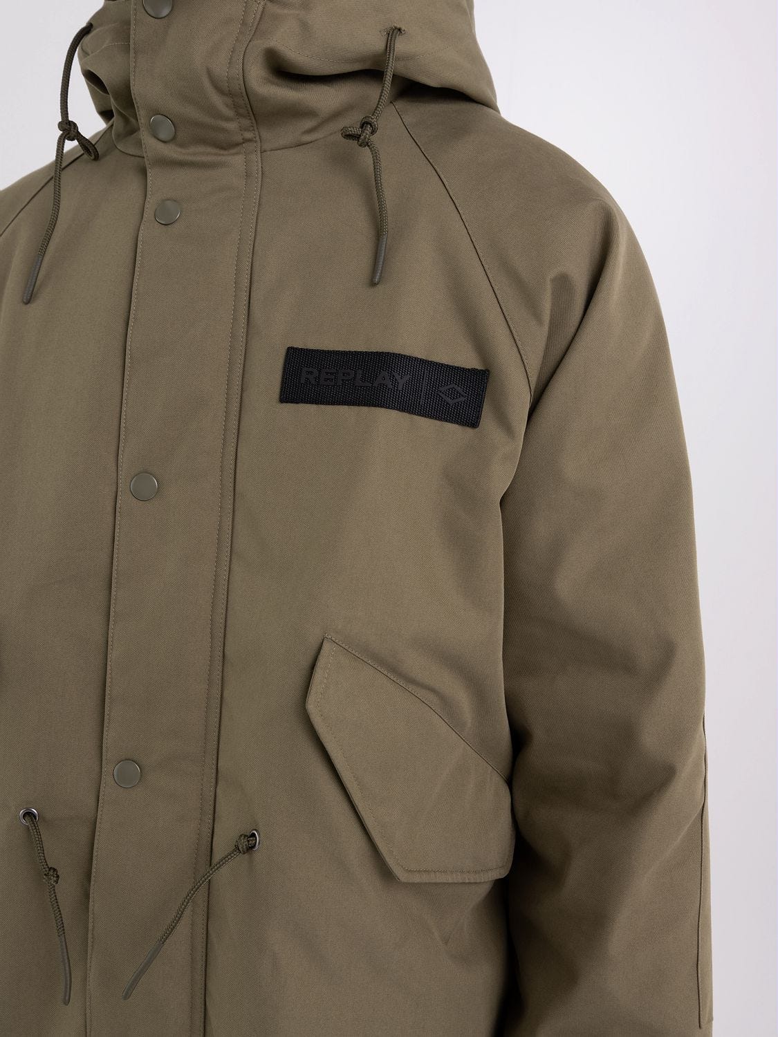 Twill parka jacket on sale