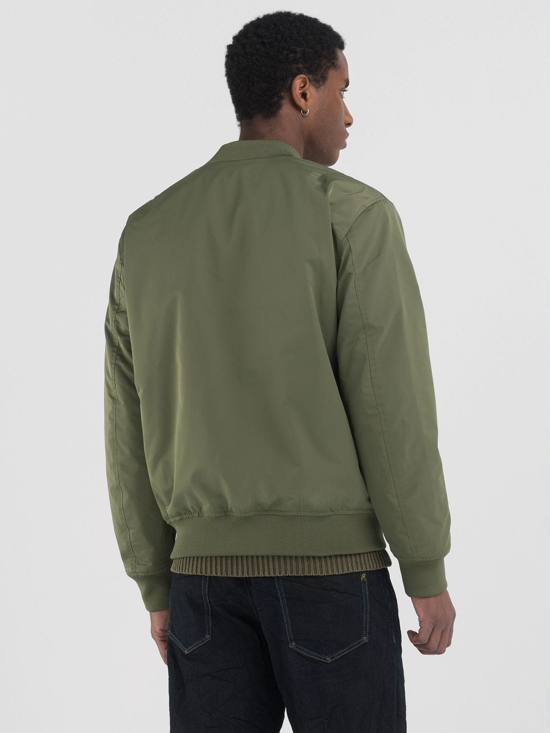POLY SATIN BOMBER JACKET WITH TIGER