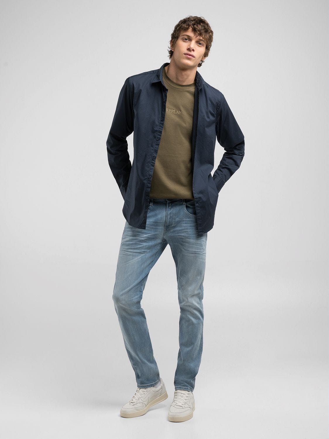 Anbass slim-fit jeans Medium blue | Replay Jeans