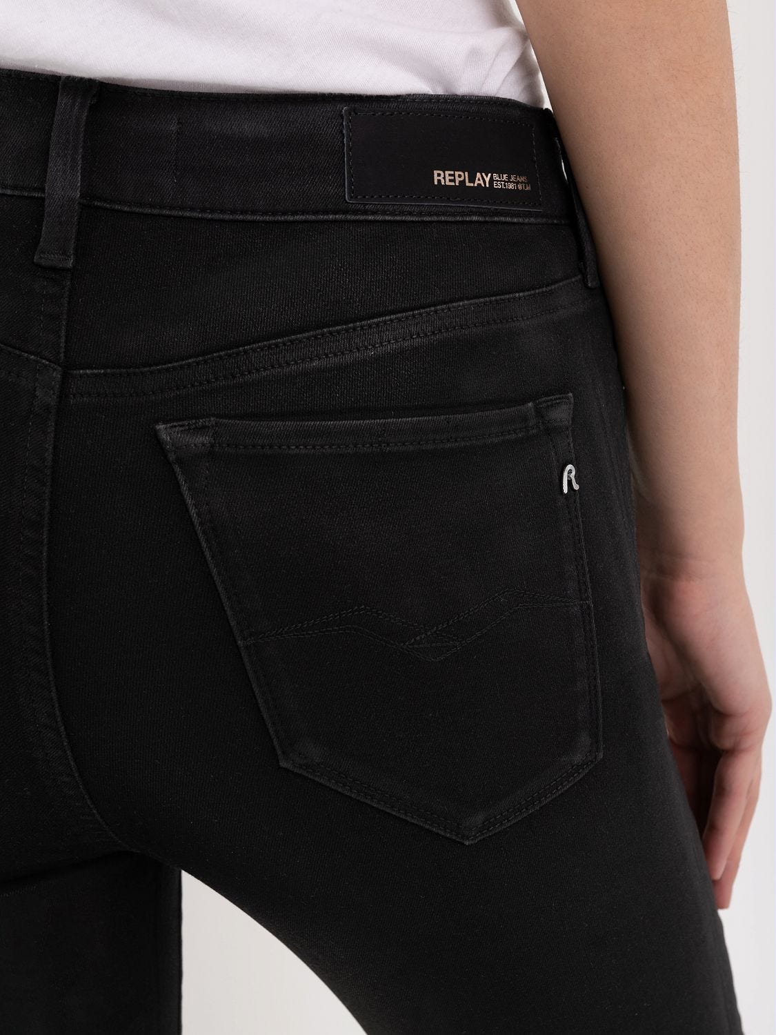 Replay jeans luz blue black sale overdyed