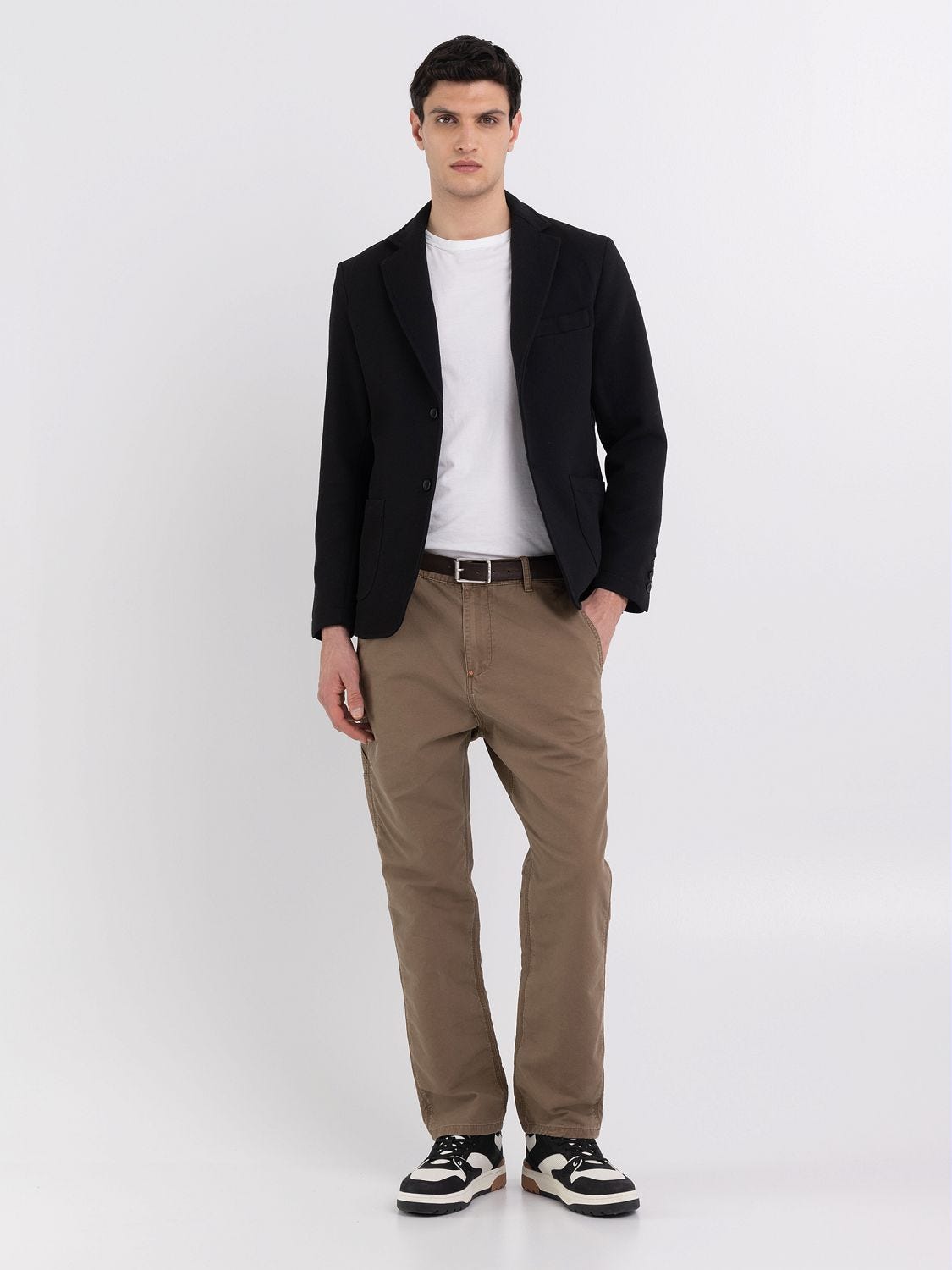 Black store twill blazer