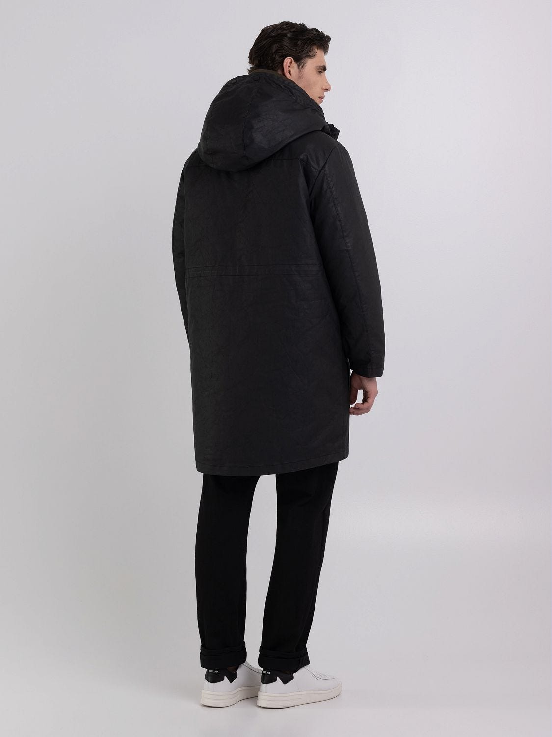 Replay Sartoriale long jacket with hood
