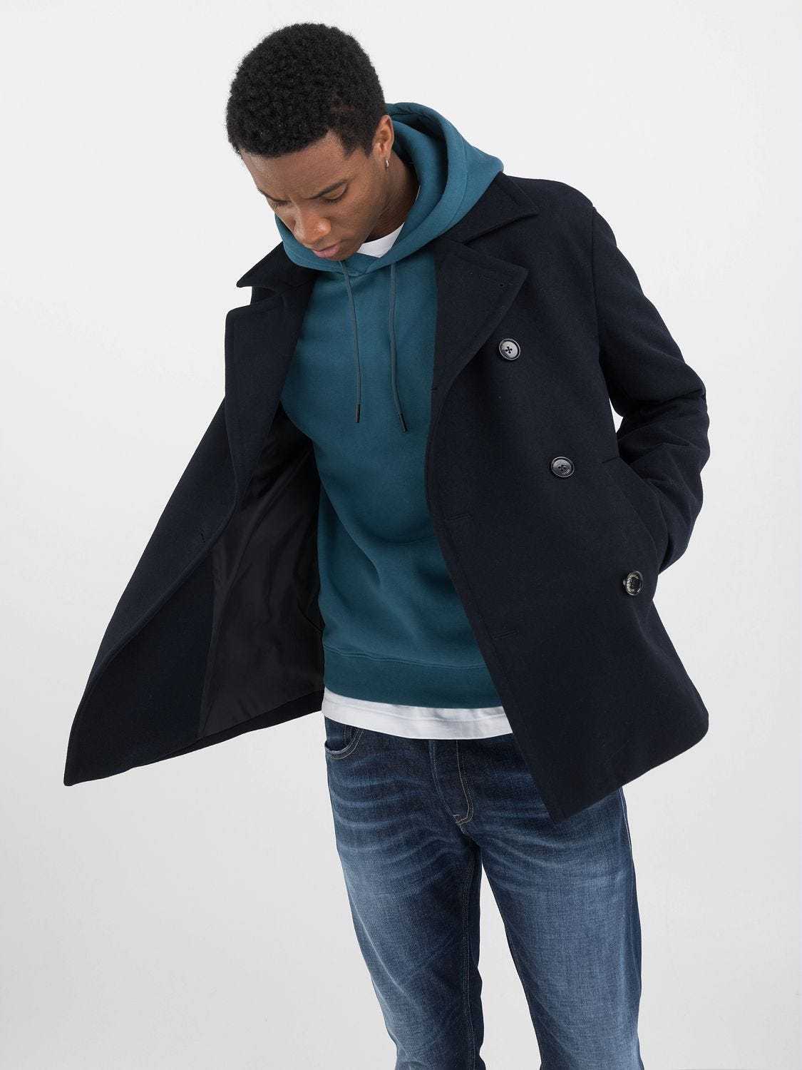 DOUBLE BREASTED WOOL JACKET