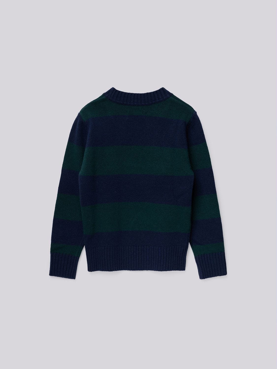 STRIPED CREW-NECK PULLOVER