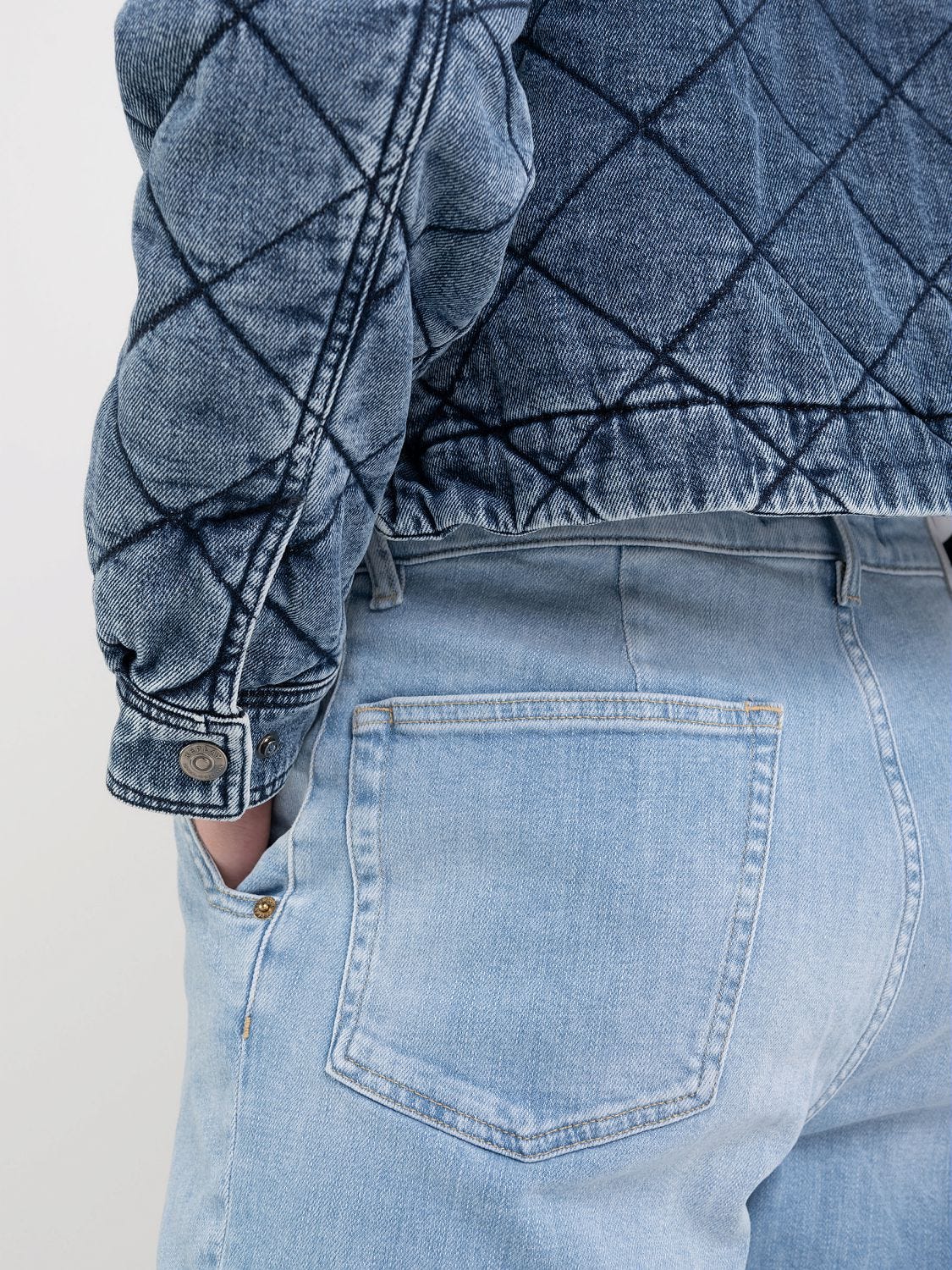 Quilted denim jacket womens on sale