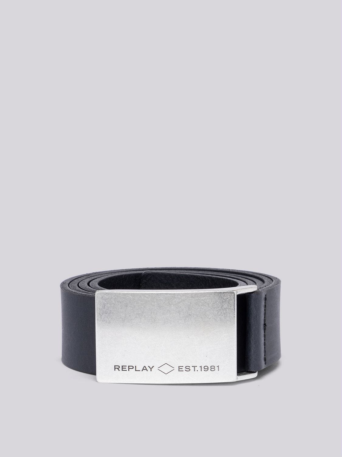 Ceinture en cro te de cuir avec boucle coulissante