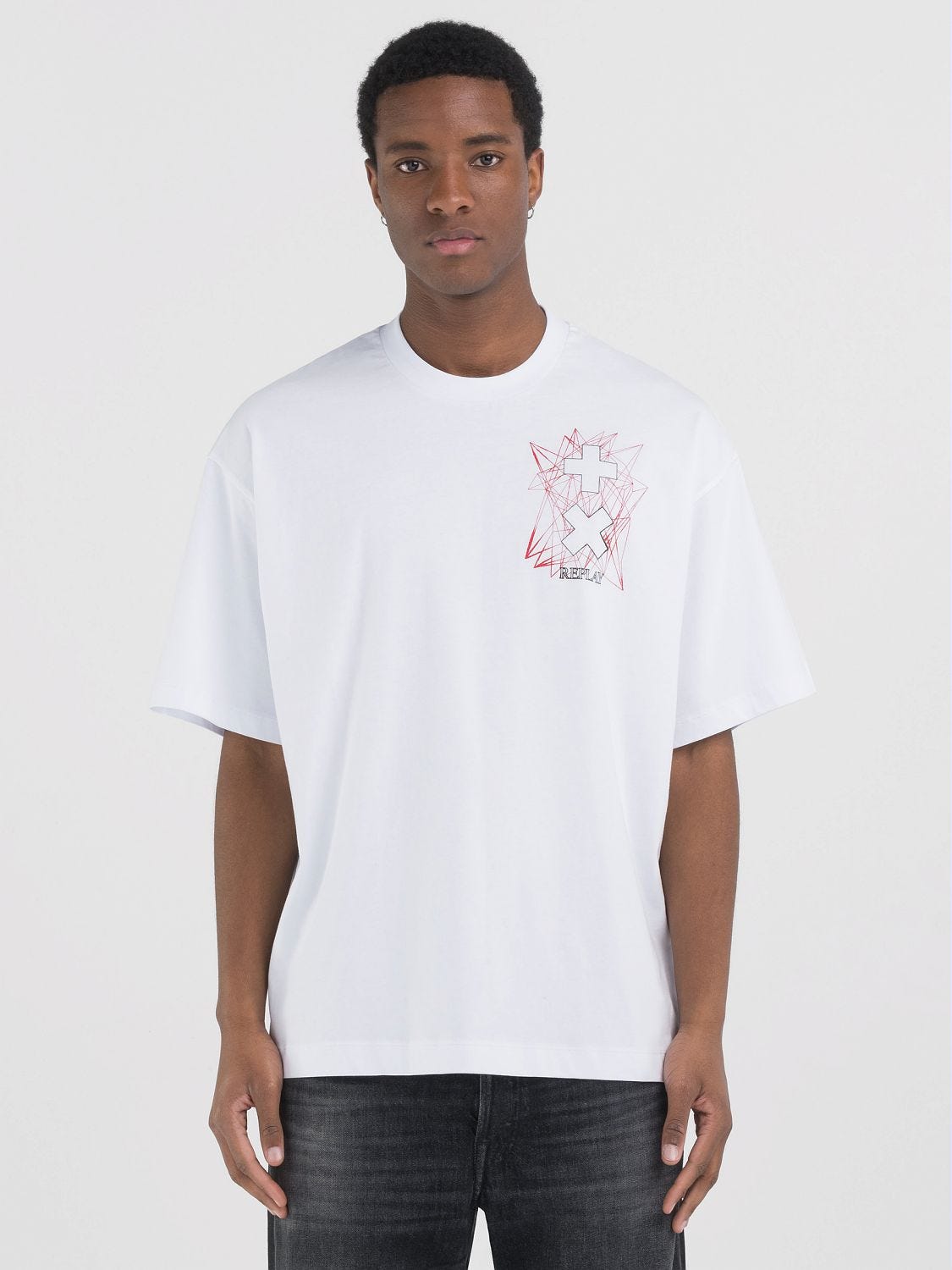 HARDWIRED T SHIRT A ENCOLURE RAS DU COU AVEC GRAPHISME SUR L AVANT ET AU DOS REPLAY X MARTIN GARRIX