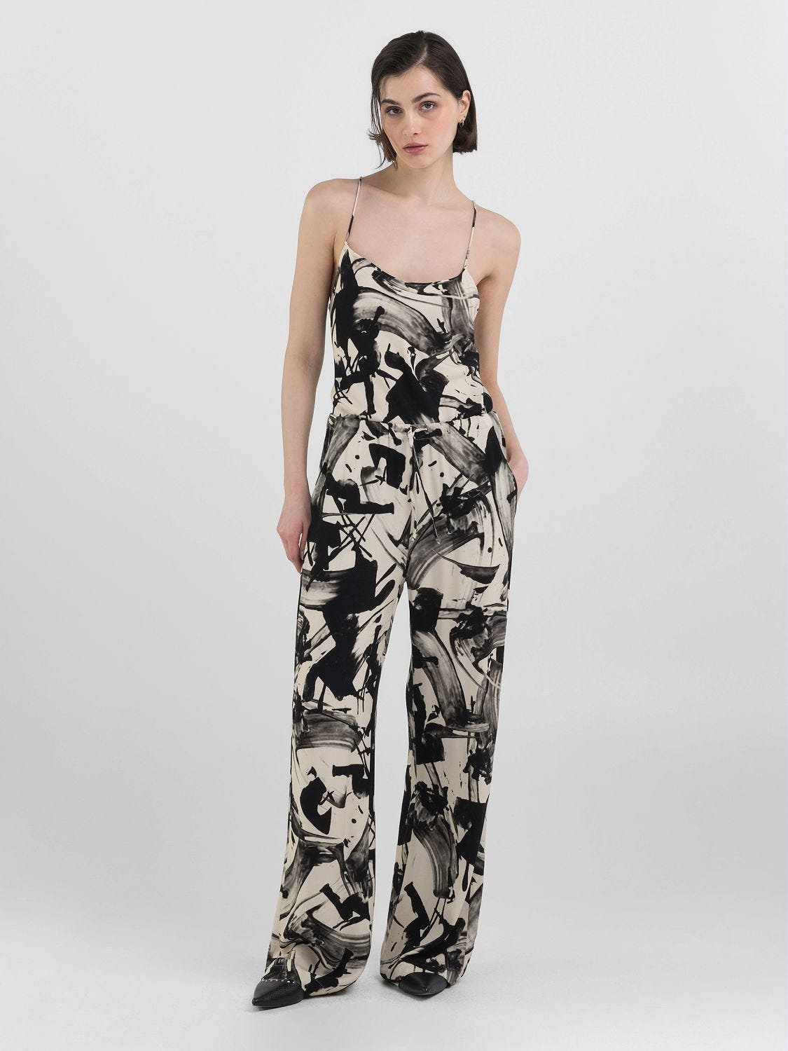 PANTALON STYLE PYJAMA IMPRIME