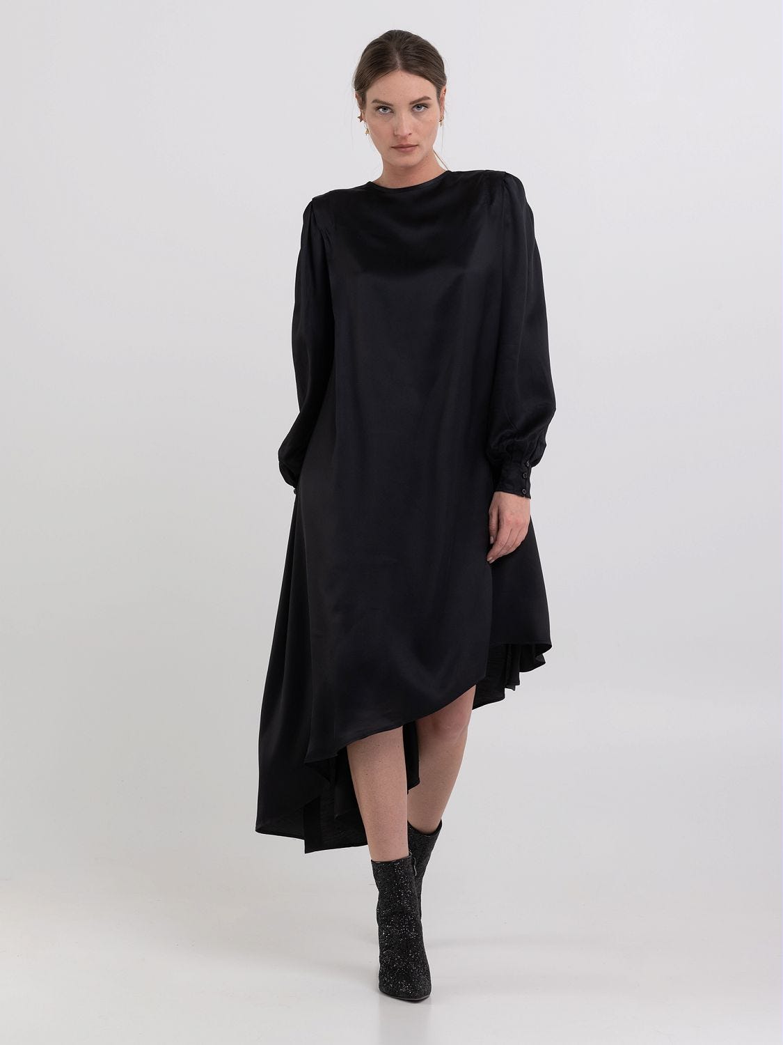 Robe new arrivals asymétrique satin