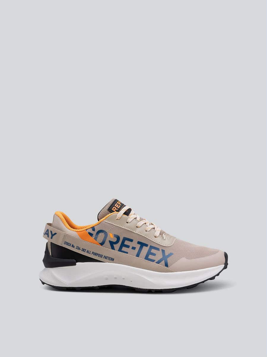 REPLAY Men's ALTAIR GORE SUMMER lace up sneakers made in collaboration with Gore-Tex® GMS7G .000.C0003T BEIGE 1