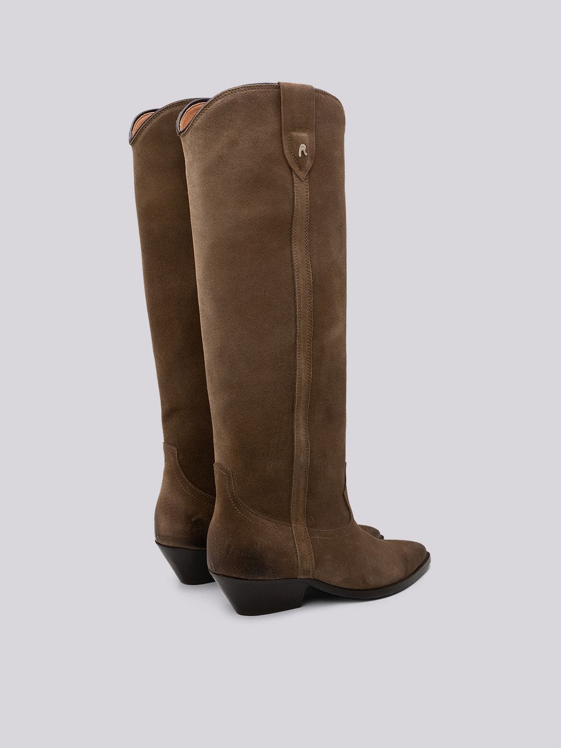 Nymes high top cowboy boots in suede