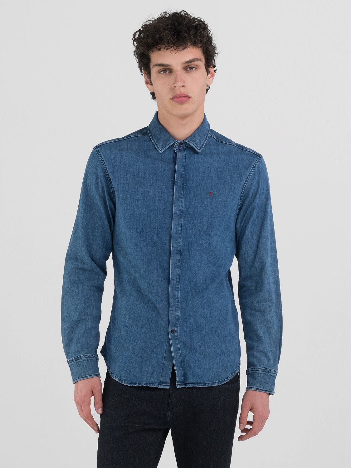 Casual slim fit stylish zipper denim shirts new arrivals