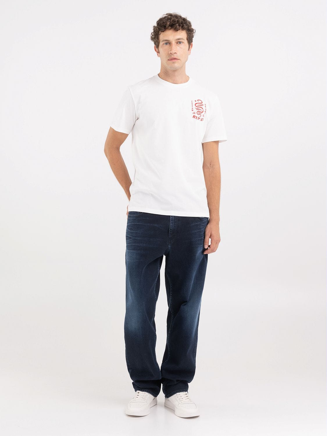 Garage white jeans sales