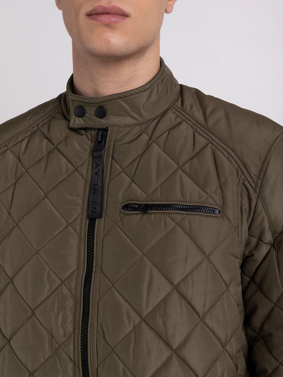 Replay diamond quilted new arrivals jacket