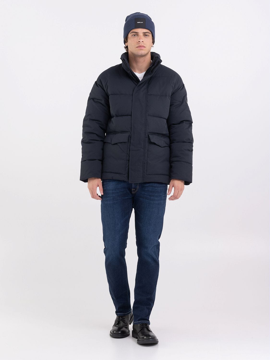Mens short outlet quilted jacket