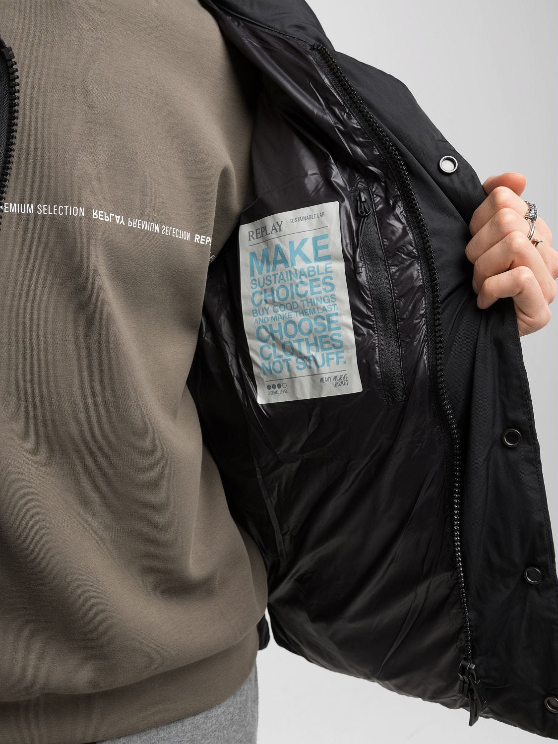 Replay leather bomber jacket hot sale