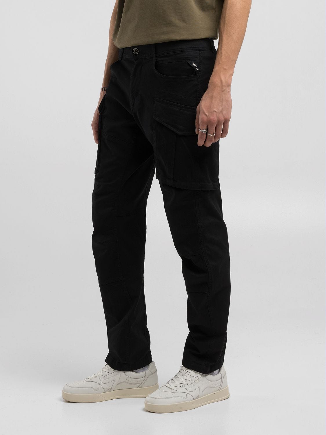 Mens tapered cargo trousers online