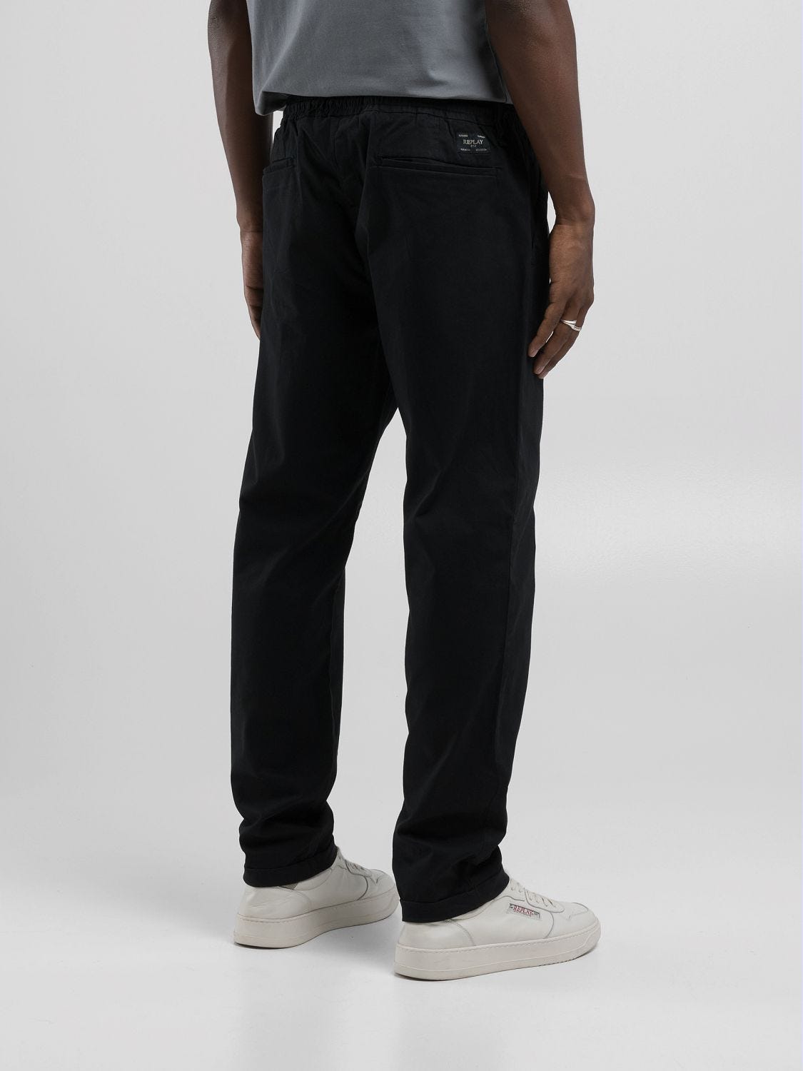 STRETCH COTTON TWILL TROUSERS
