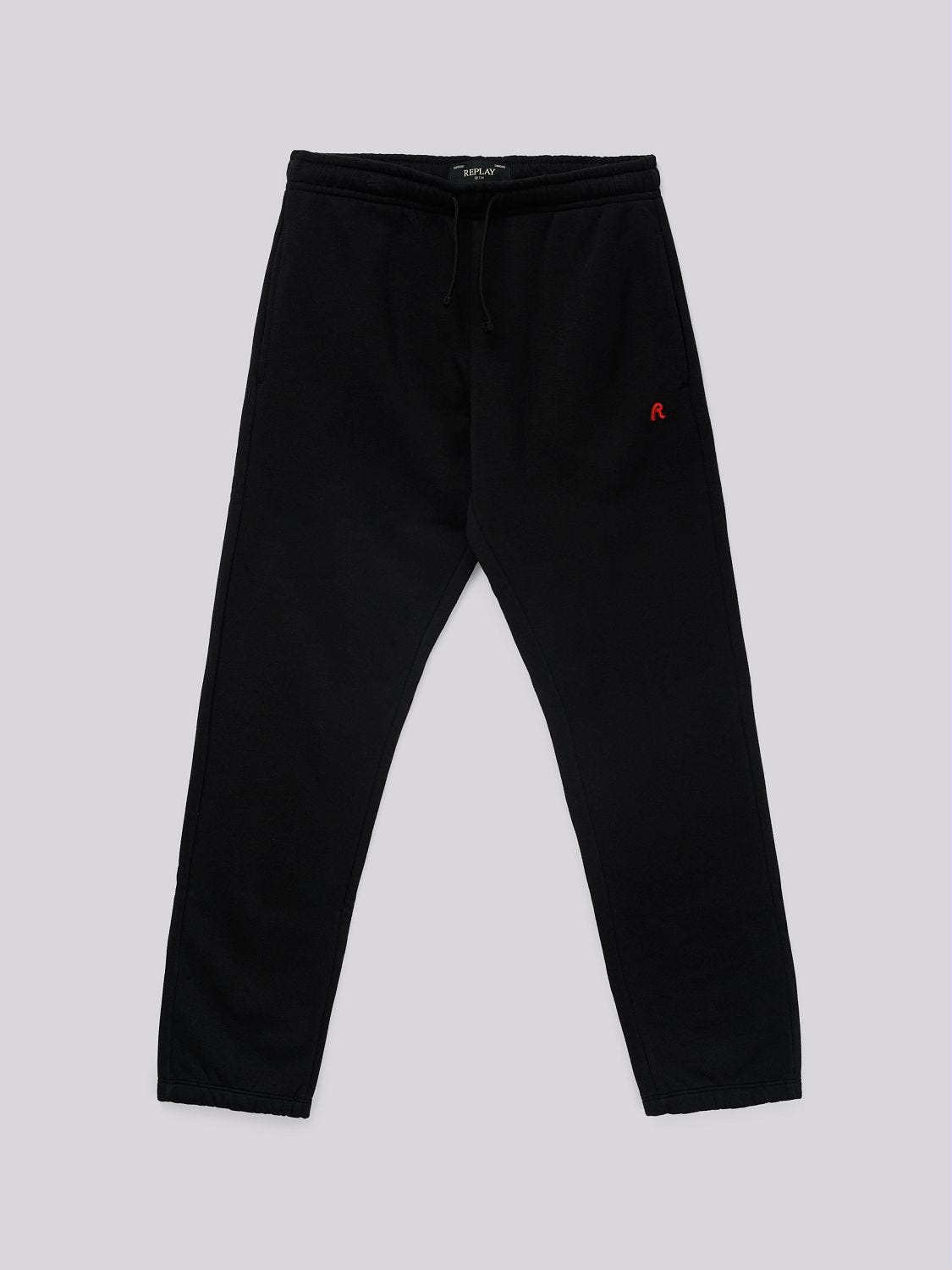 SLIM FIT COTTON FLEECE TROUSERS