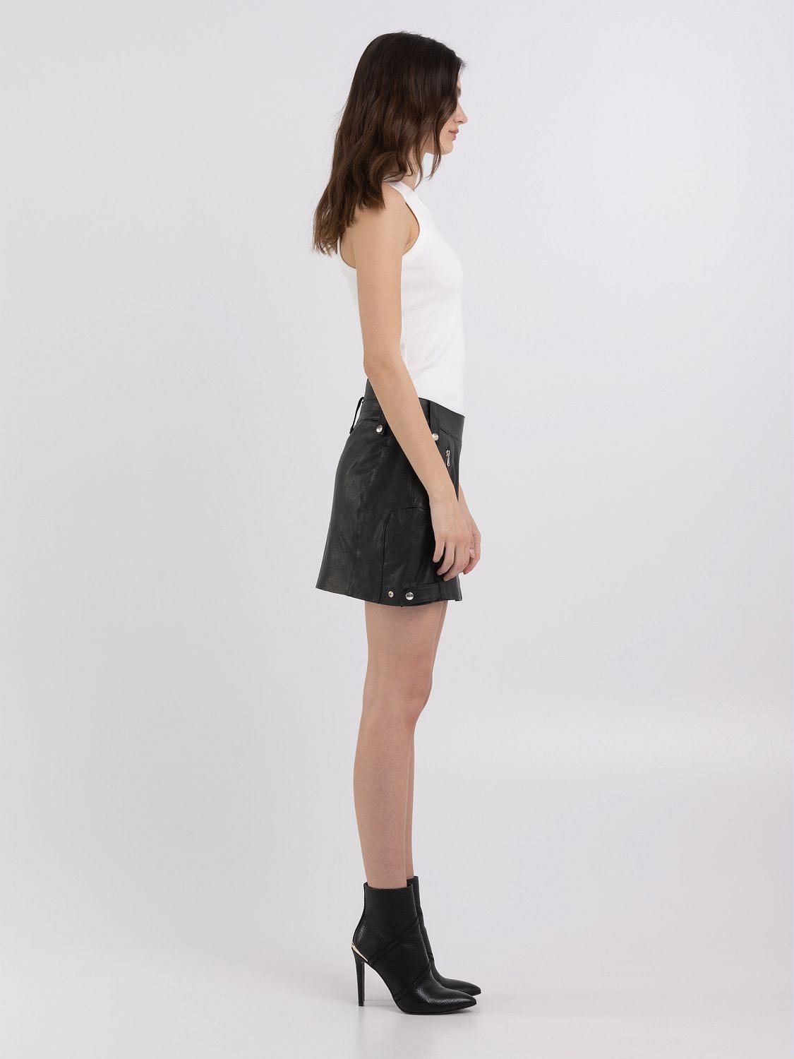 We Are Replay leather miniskirt