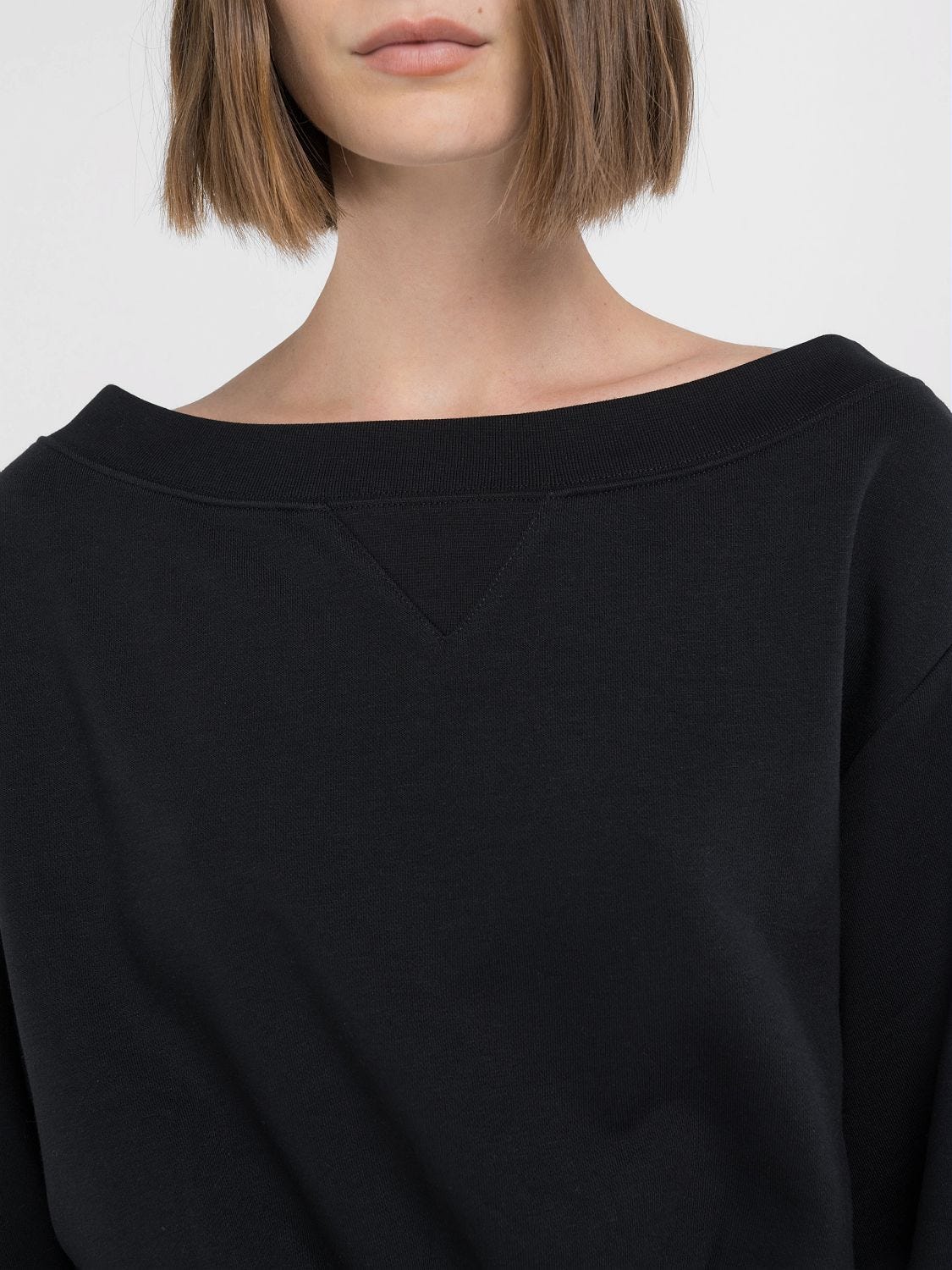 Cropped off the shoulder sweatshirt top