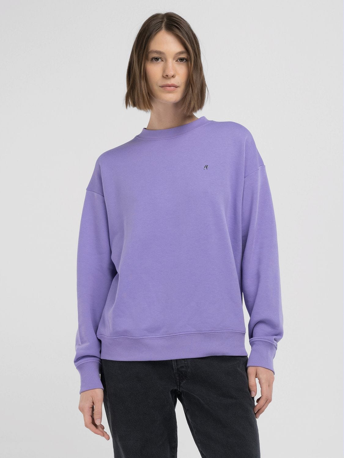 SOLID COLOUR REGULAR FIT SWEATSHIRT