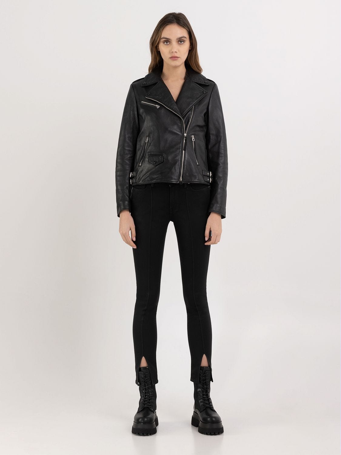 Replay leather online jacket womens