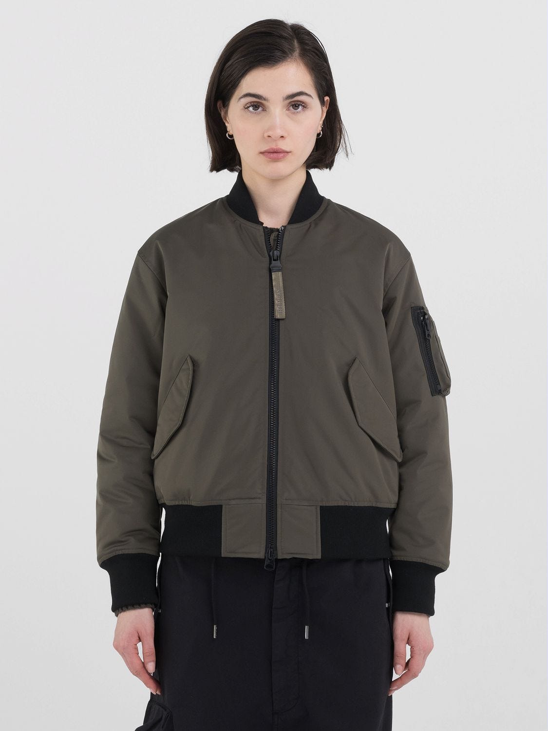 Replay bomber jacket green online