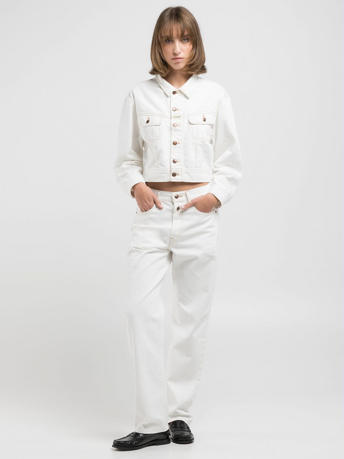 9ZERO1 WHITE DENIM JACKET