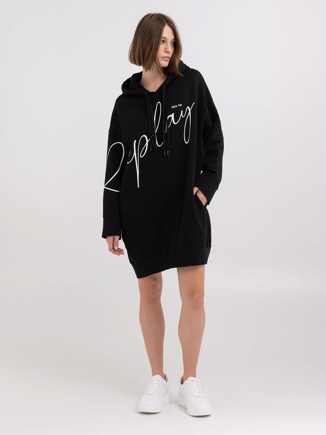 Hooded sweatshirt maxi shop dress