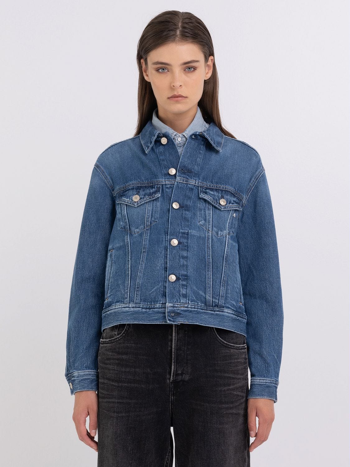 Replay denim top jacket womens