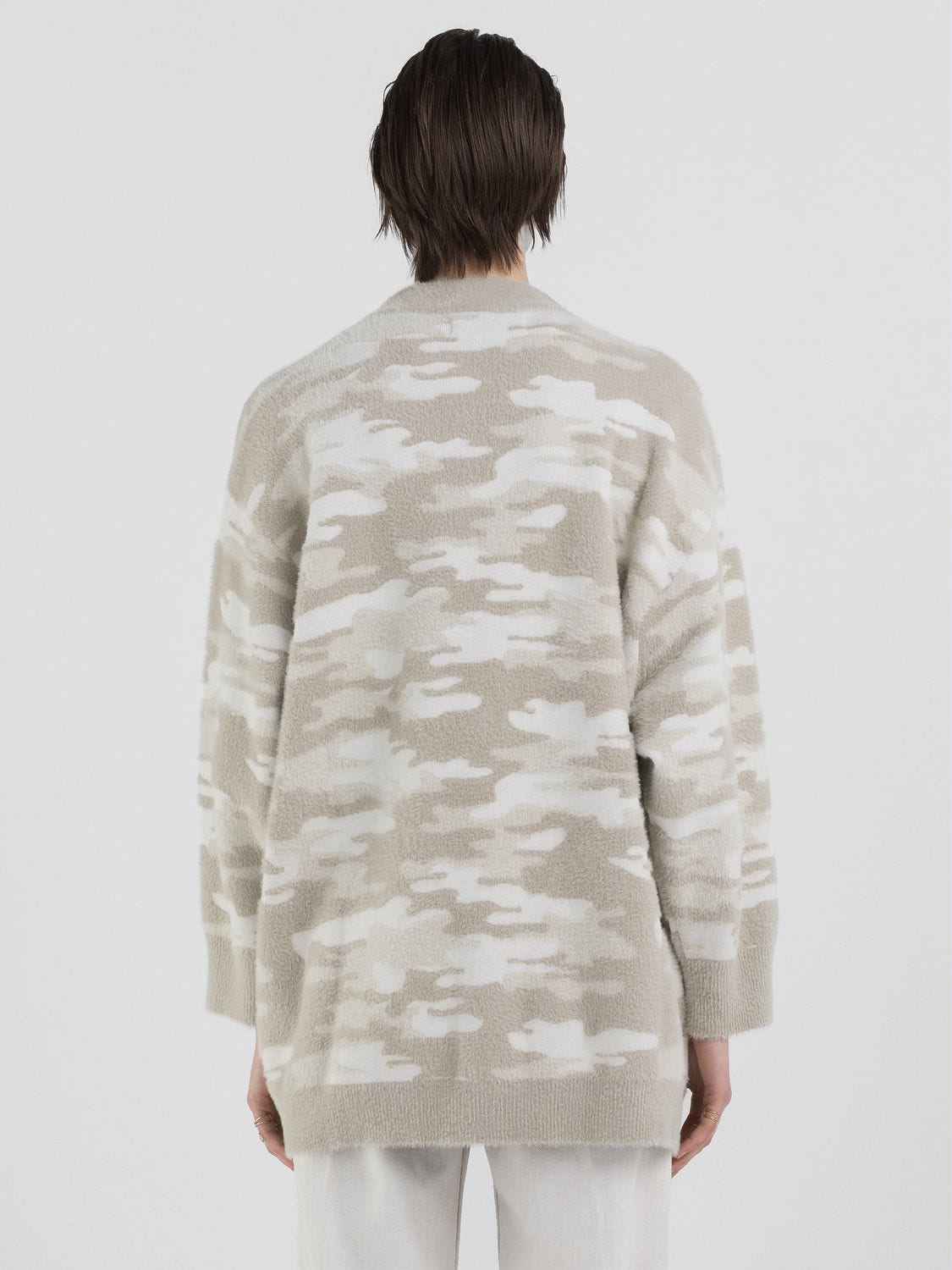 Oversized camo cardigan best sale