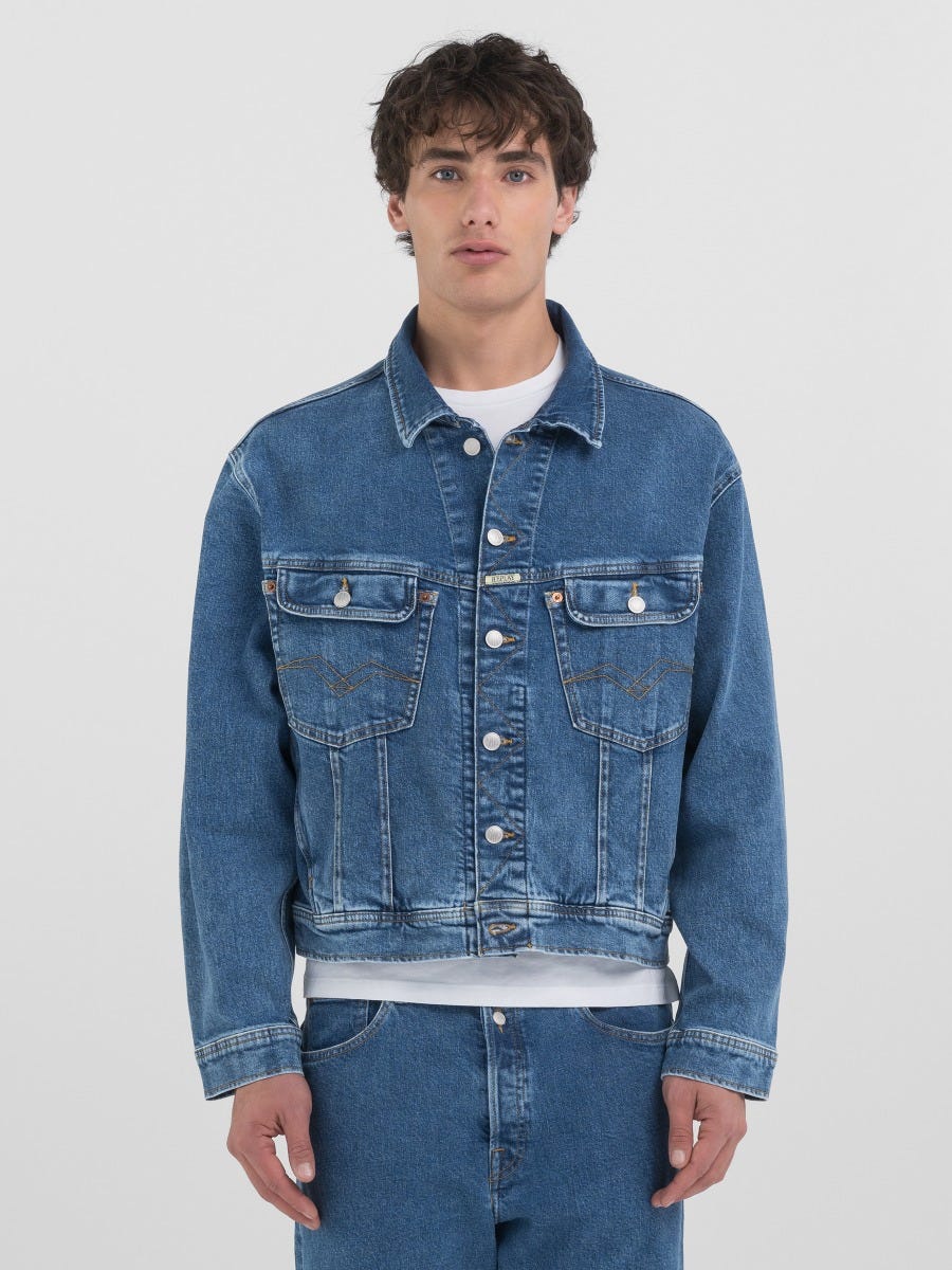 Replay denim jacket mens on sale