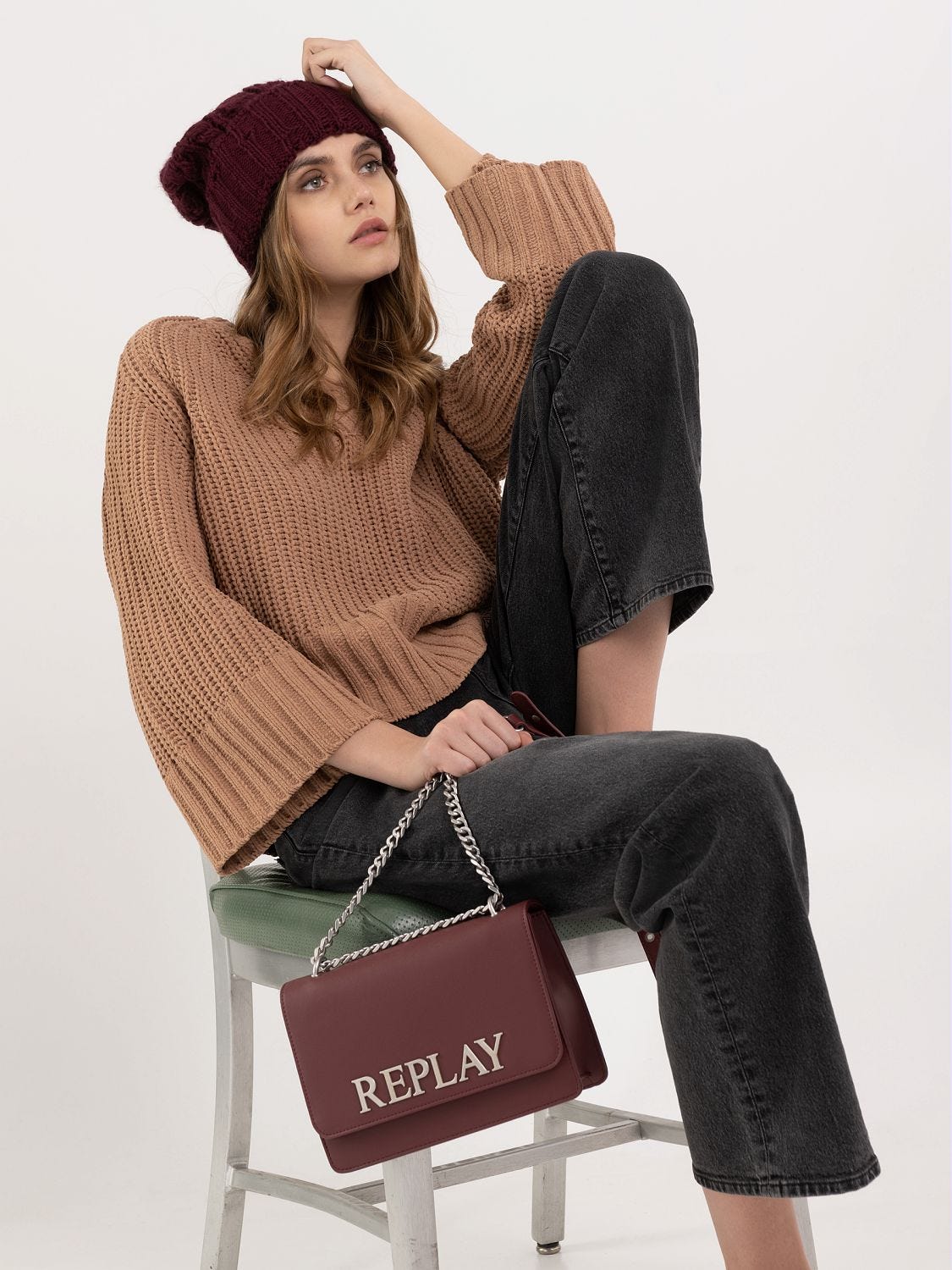 Chenille cropped sweater store