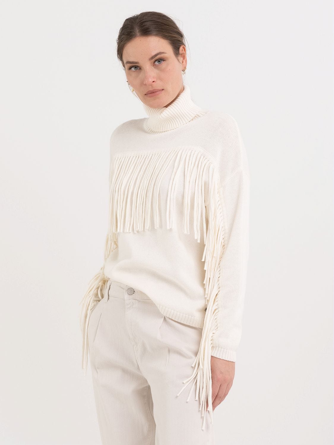 White fringe jumper store