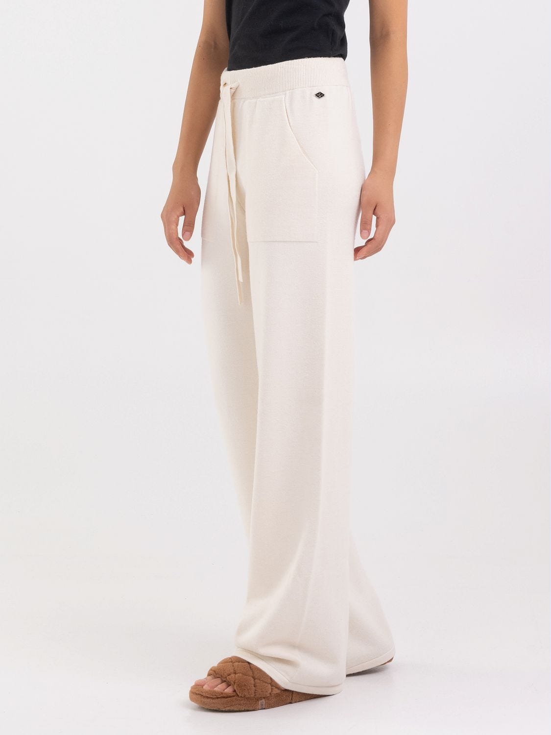 Wide leg jogger trousers in viscose blend