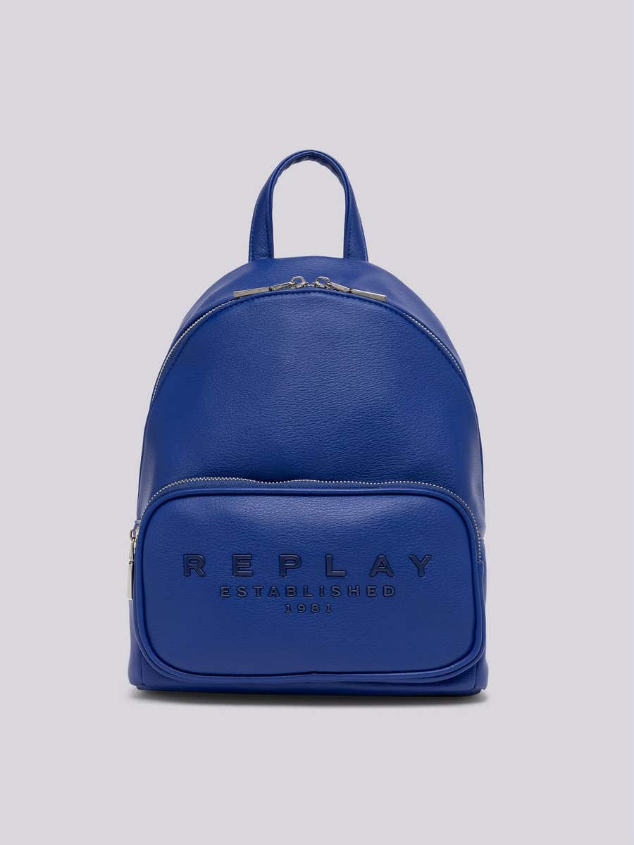 REPLAY Backpack with hammered effect FW3498.000.A0344 BLUE CHINA 1
