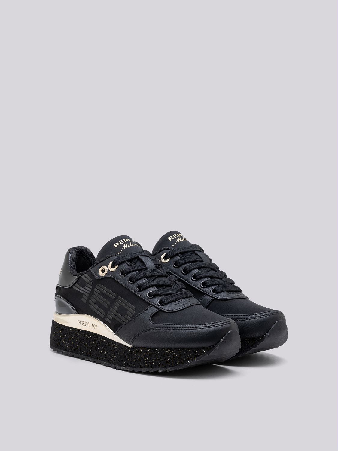 PENNY WAVE PLATFORM SNEAKERS WITH LETTERING