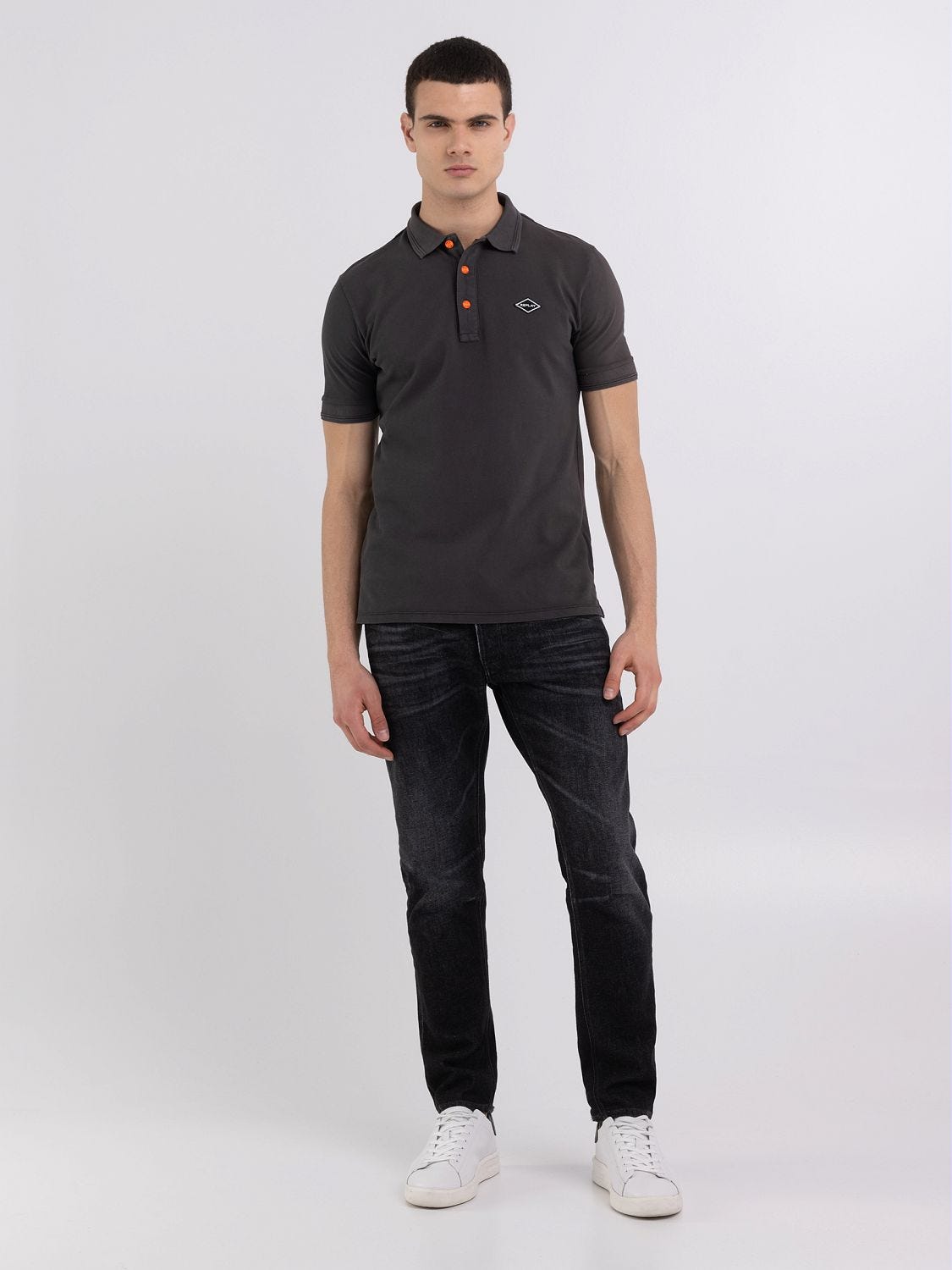 Black polo what color pants hot sale