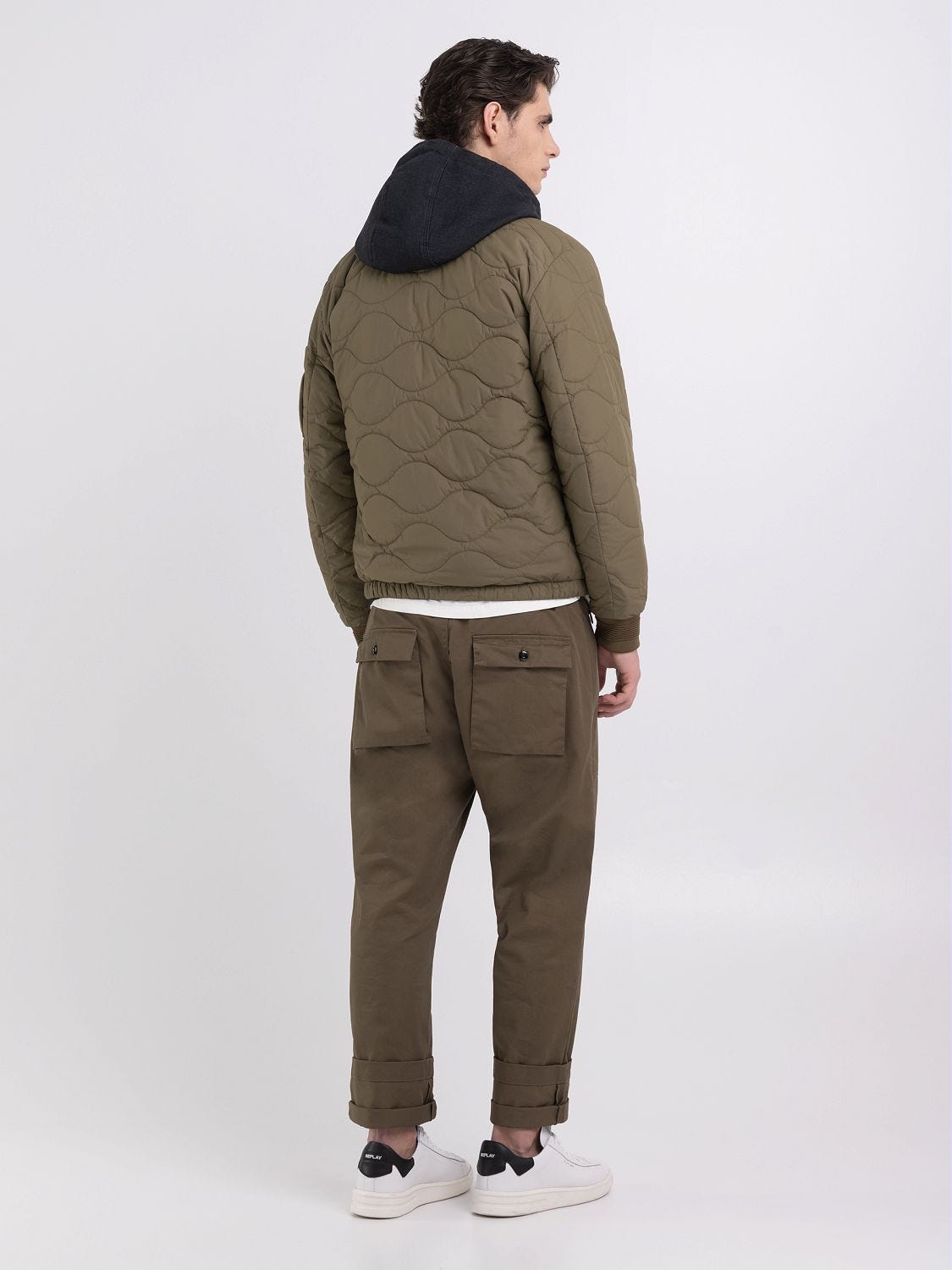 Replay bomber clearance jacket green