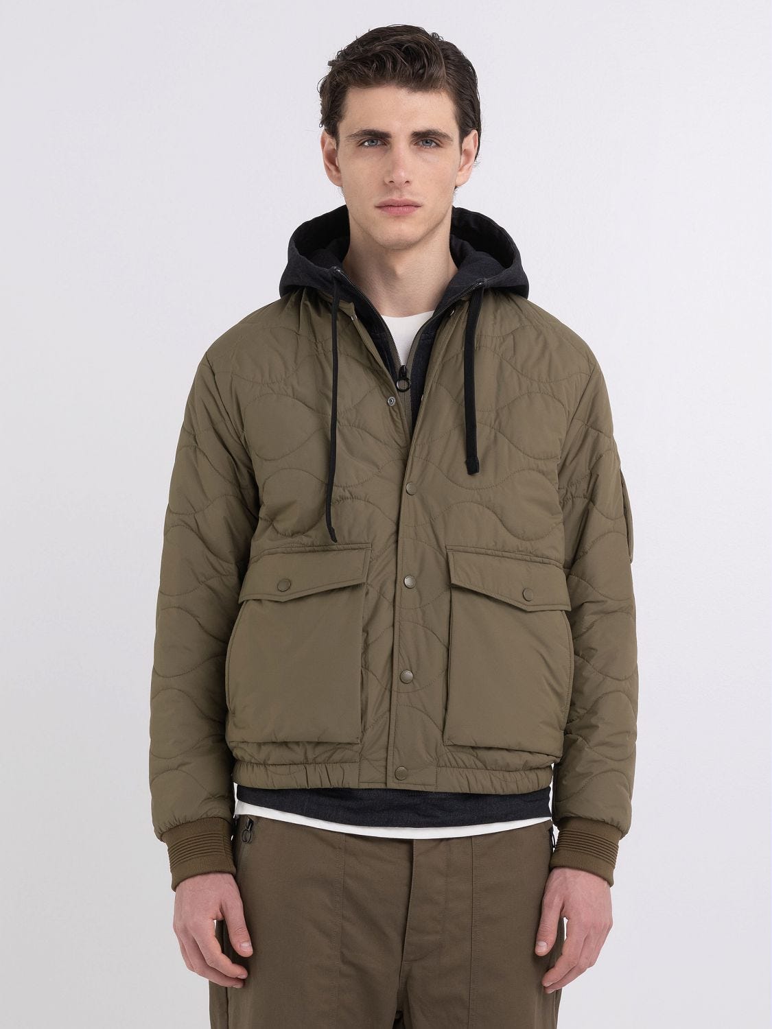 Replay bomber outlet jacket green