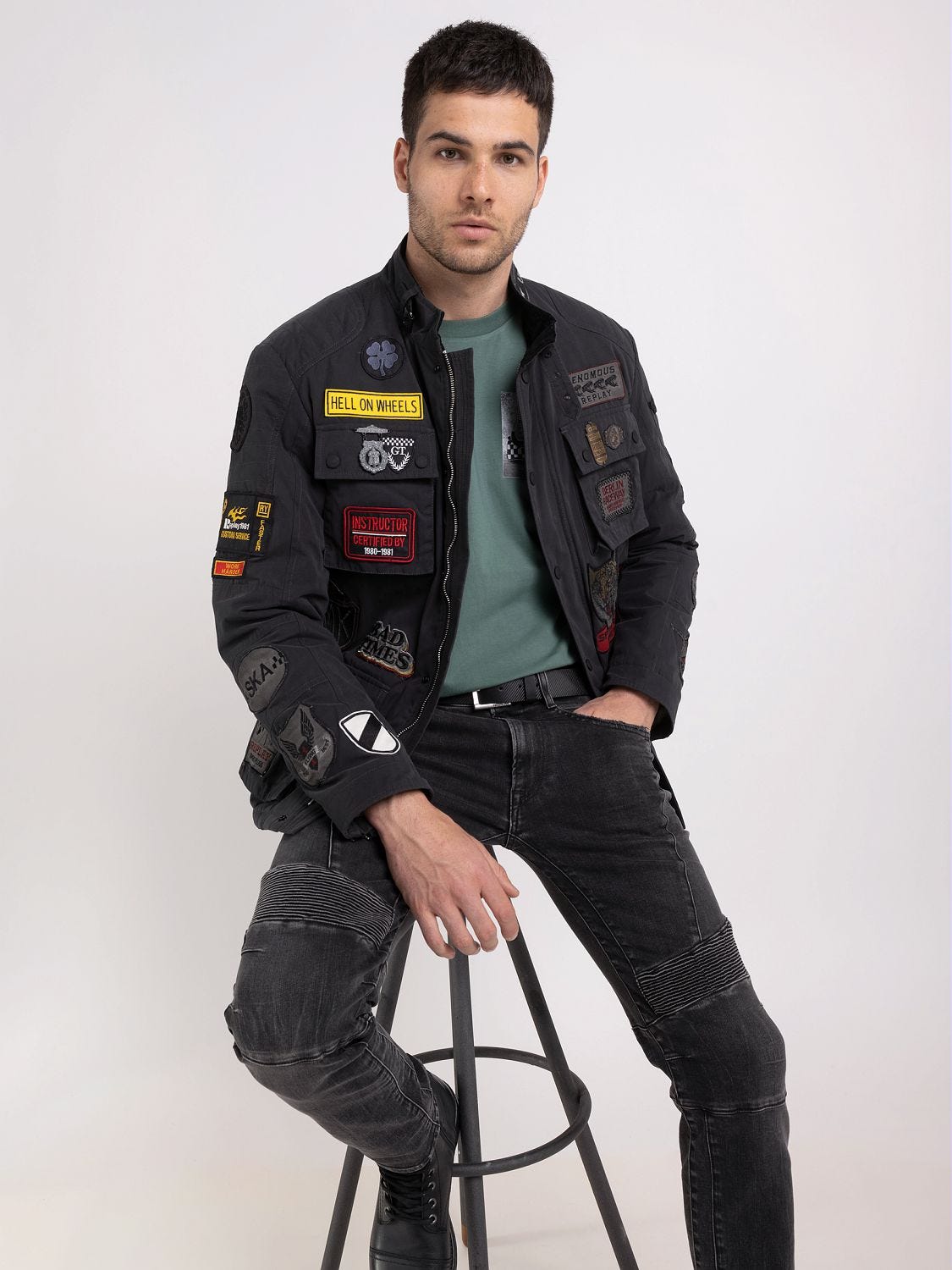 Replay discount biker jacket