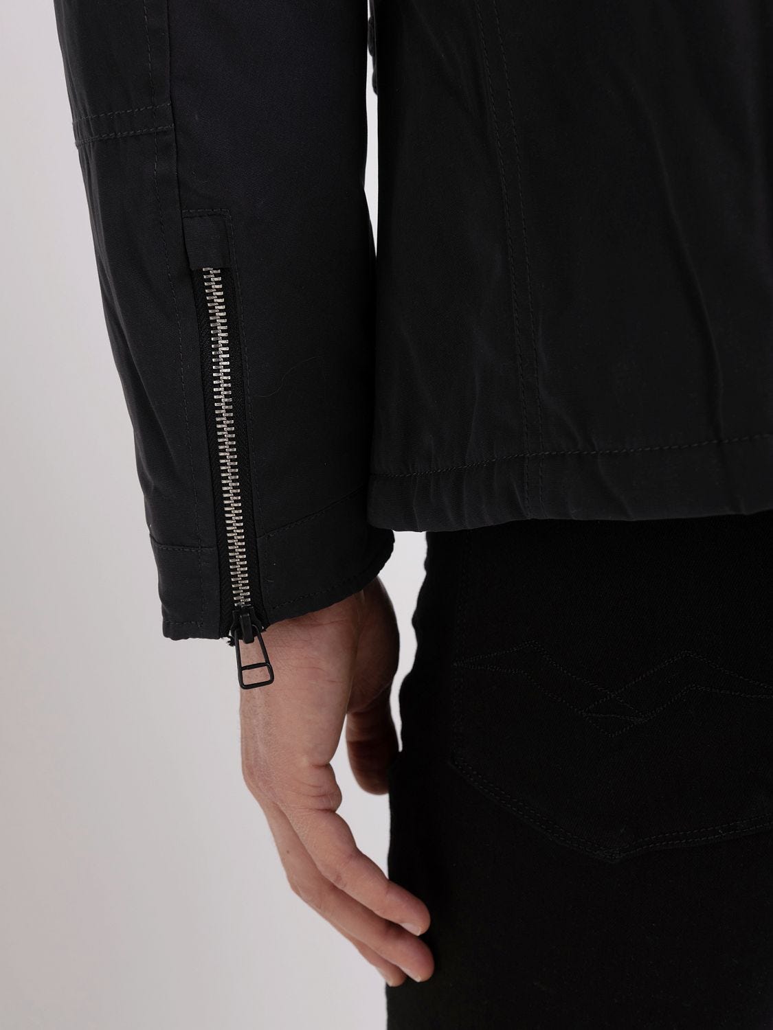 Nylon biker jacket discount