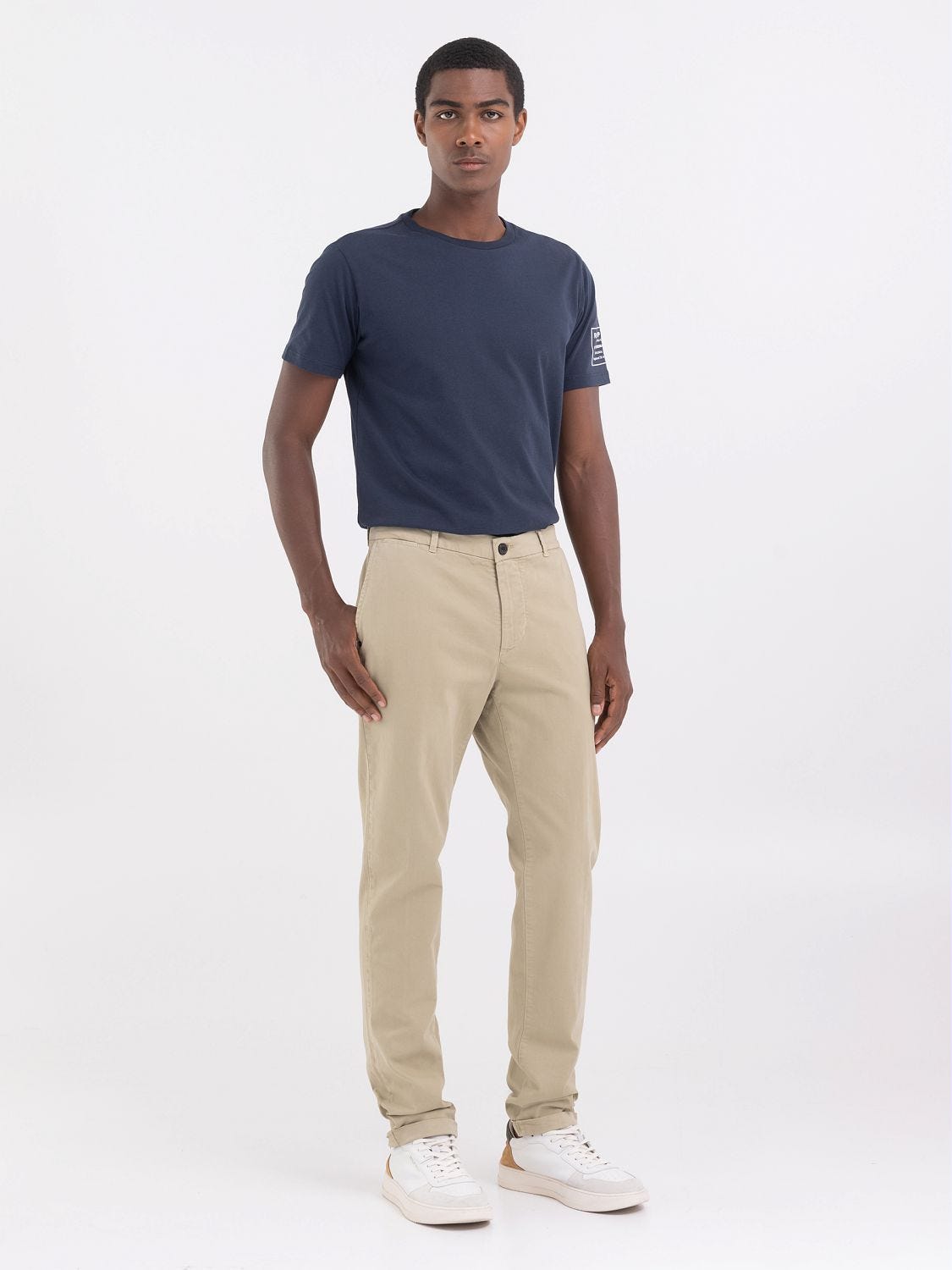 Chino pants store with polo shirt