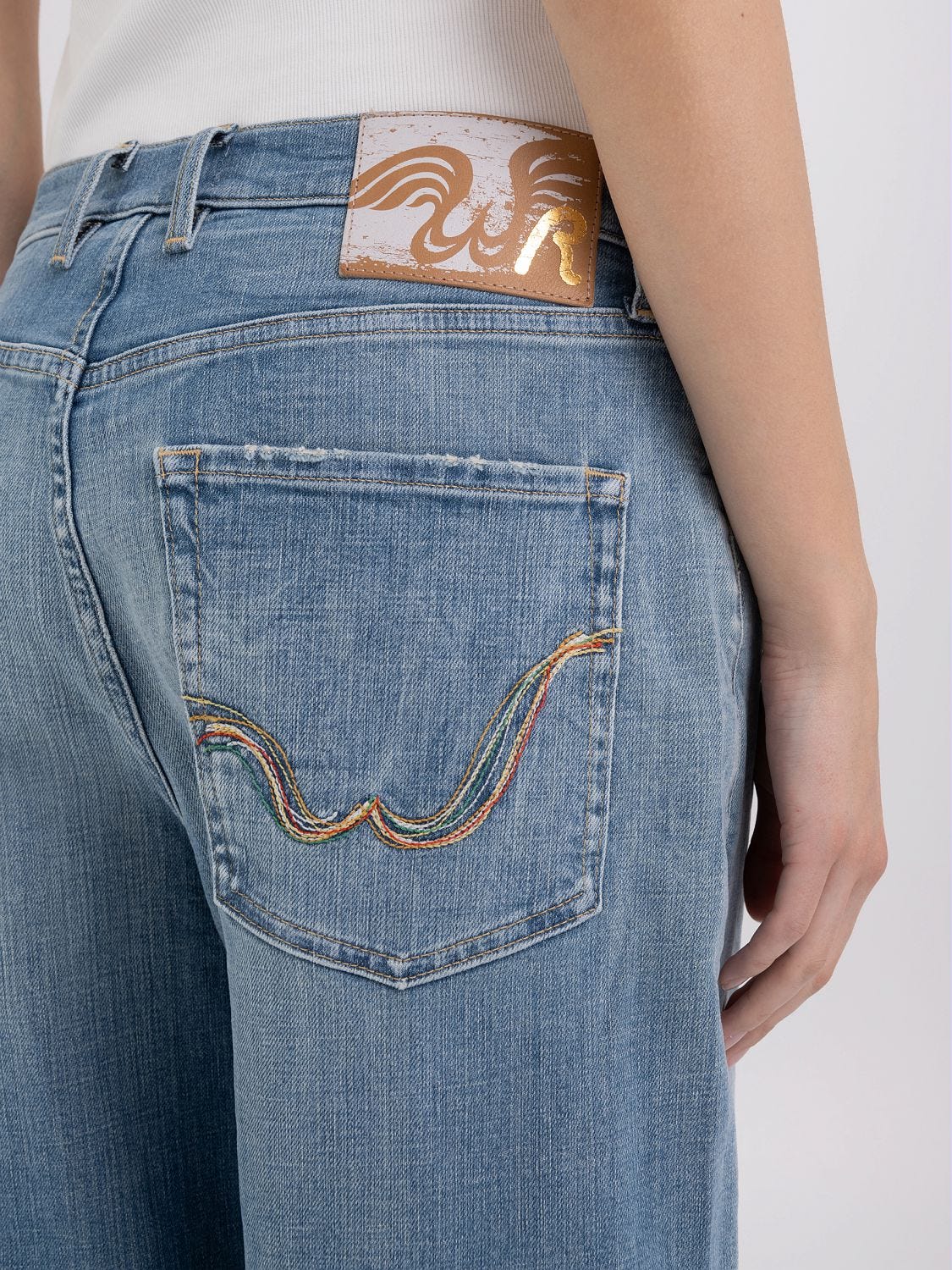 We Are Replay wide leg jeans